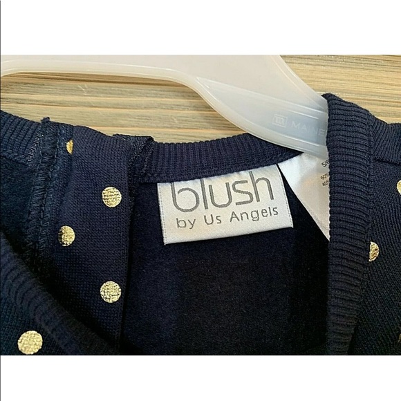 BLUSH by US ANGELS SS Fleece Jumper Sz 5/6 Navy - Picture 6 of 9